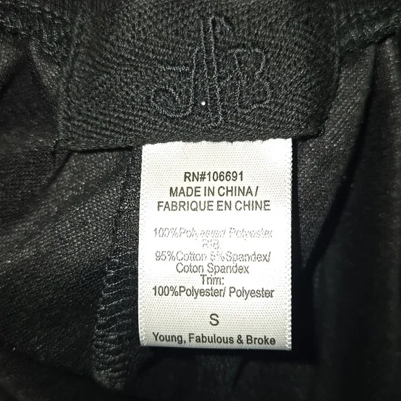 Young Fabulous & Broke Black Fringe Pants with Rhinestones - Picture 6 of 6